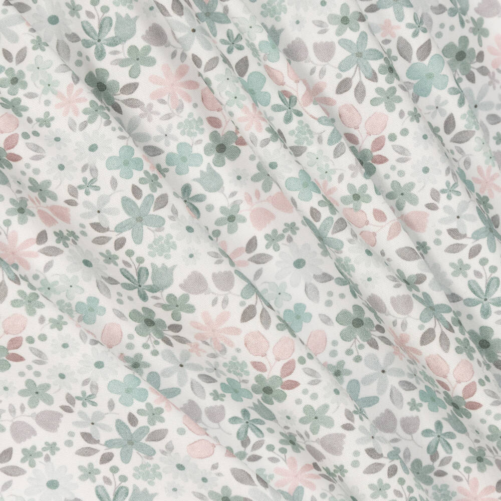 Paloma de la O-Baby Girls Green Floral Cotton Dress | Childrensalon Outlet