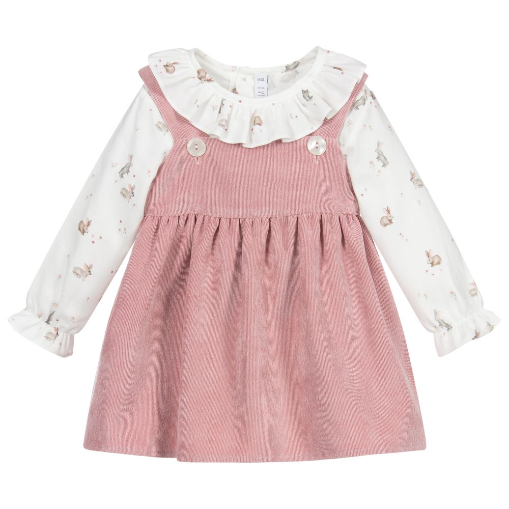 Paloma de la O - Розовый комплект с платьем для девочек  | Childrensalon