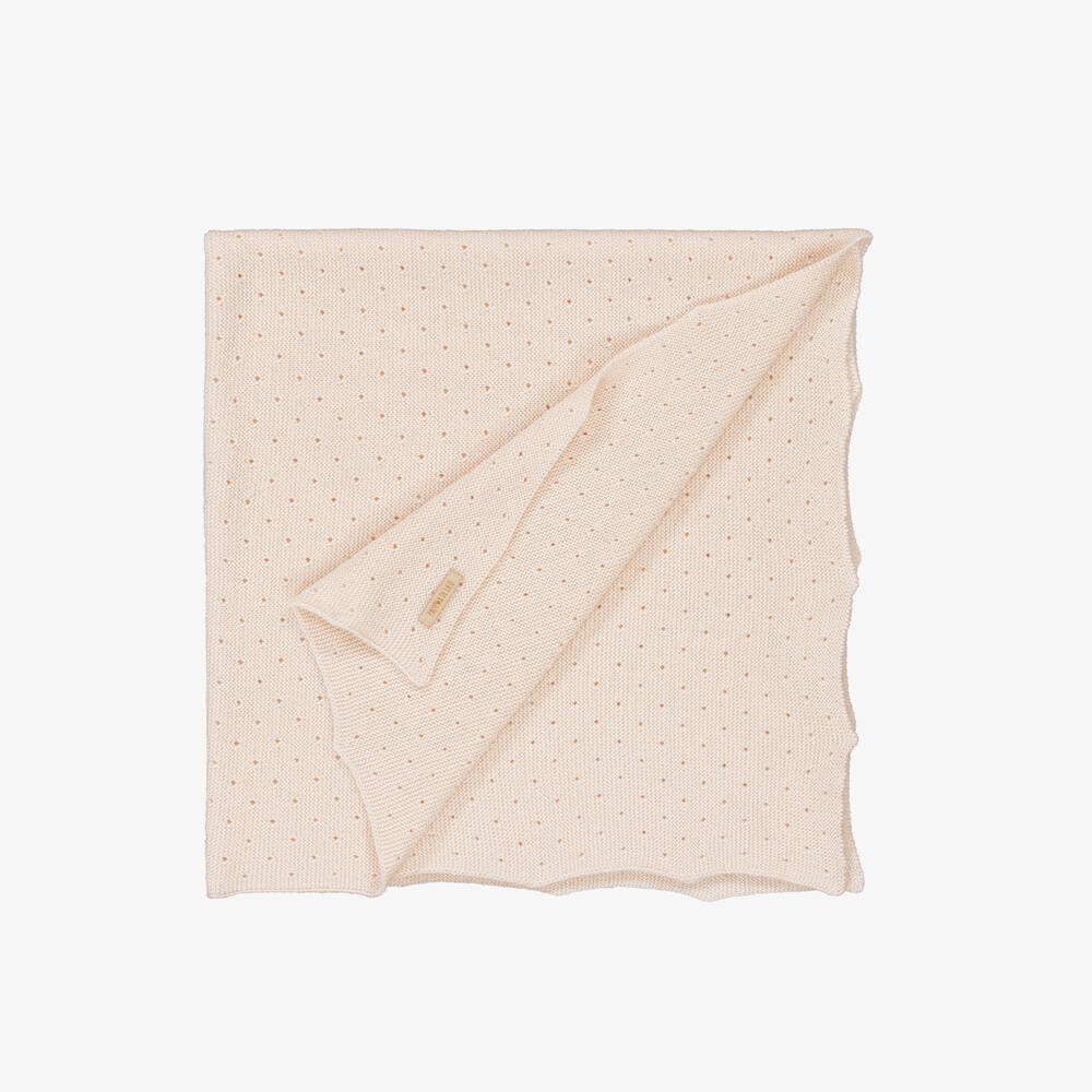 Paloma de la O-Baby Girls Pink Merino Wool Blanket (86cm) | Childrensalon Outlet