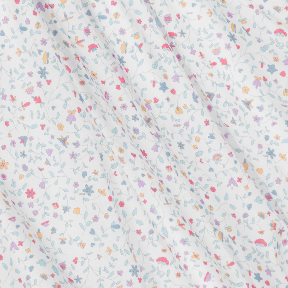 Paloma de la O-Baby Girls White Ditsy Floral Cotton Dress | Childrensalon Outlet