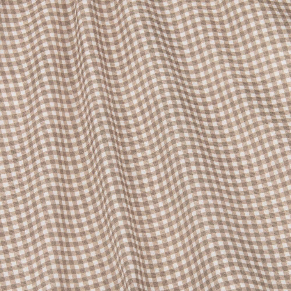 Paloma de la O-Beige Check & Floral Dress | Childrensalon Outlet