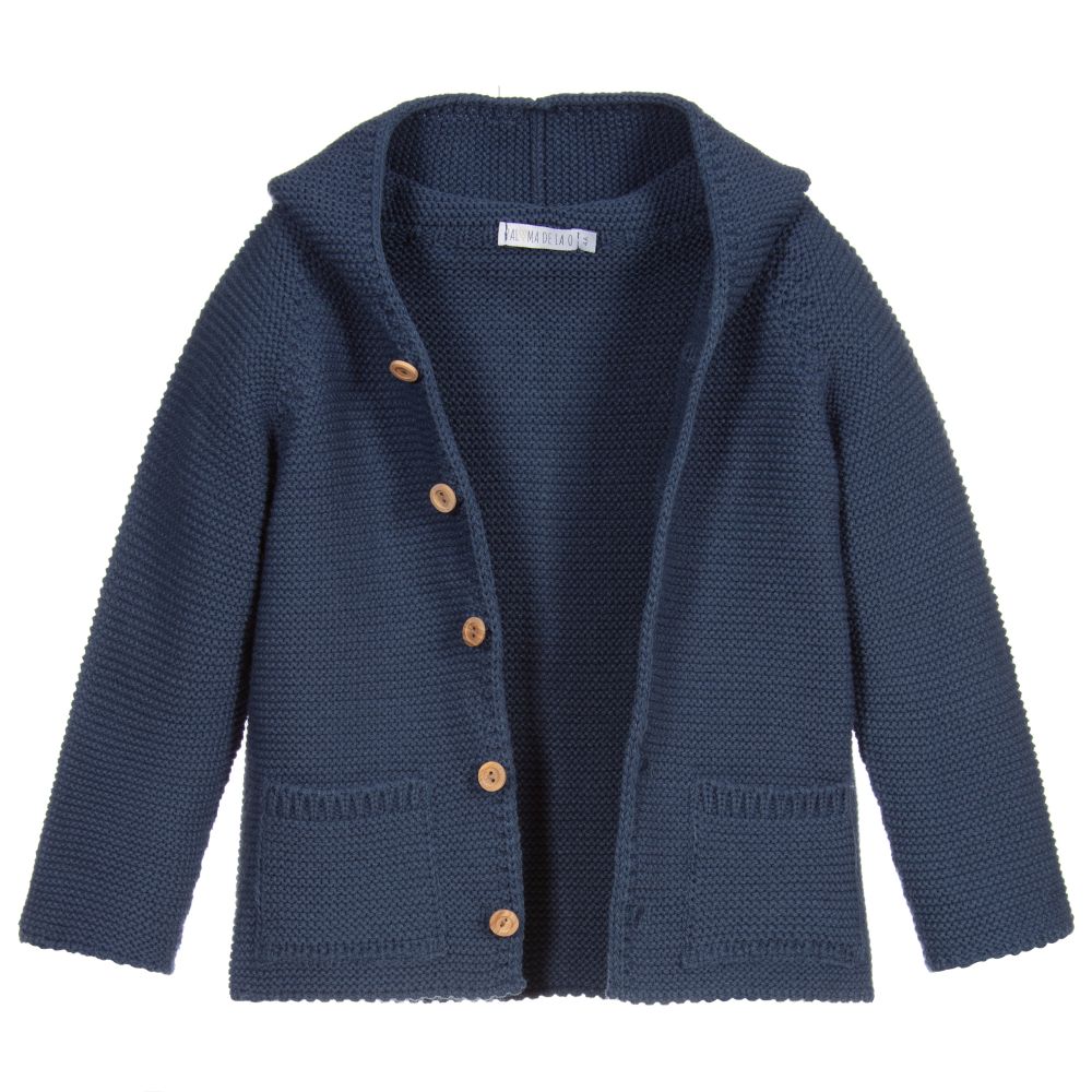 Paloma de la O-Blue Knitted Jacket | Childrensalon Outlet