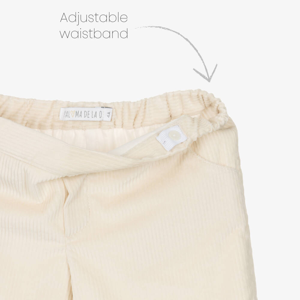 Paloma de la O-Комплект с бежевыми шортами из вельвета | Childrensalon Outlet