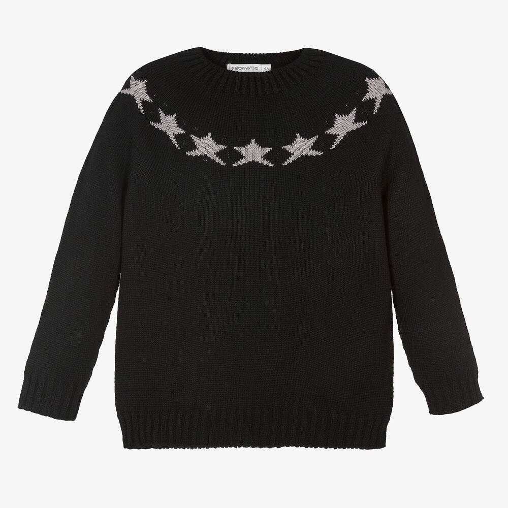 Paloma de la O - Boys Black Stars Sweater | Childrensalon