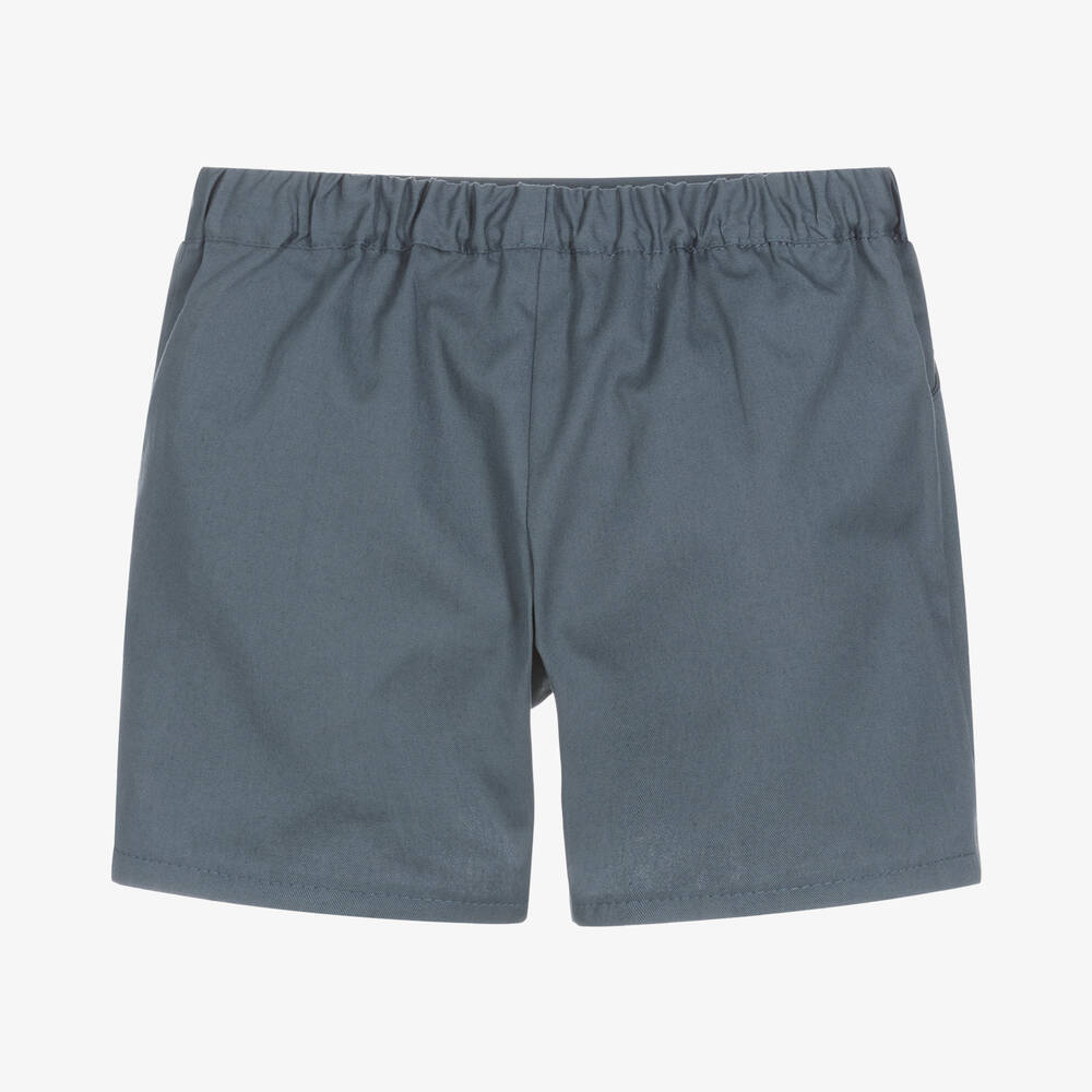 Paloma de la O-Boys Blue Cotton Shorts | Childrensalon Outlet
