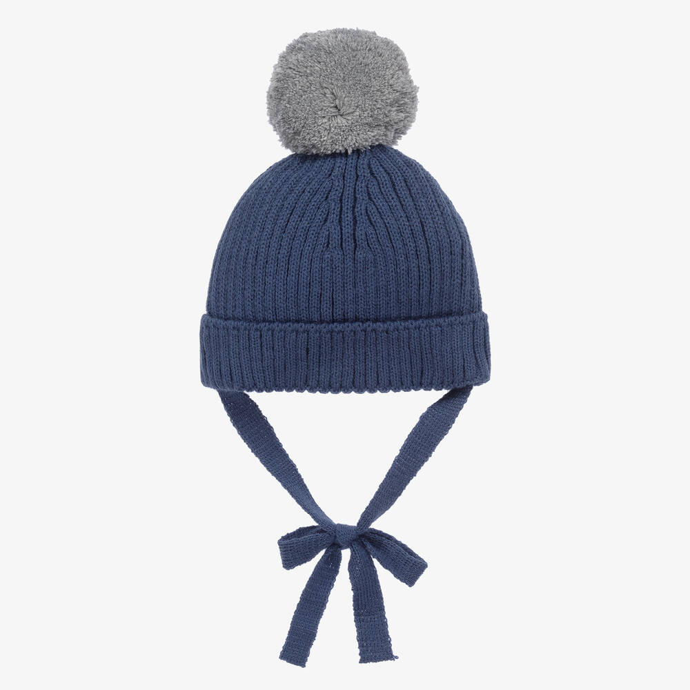 Boys blue pom on sale pom hat