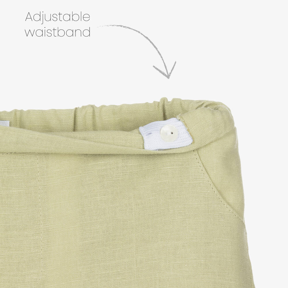 Paloma de la O-Boys Checked Shirt & Green Shorts Set | Childrensalon Outlet