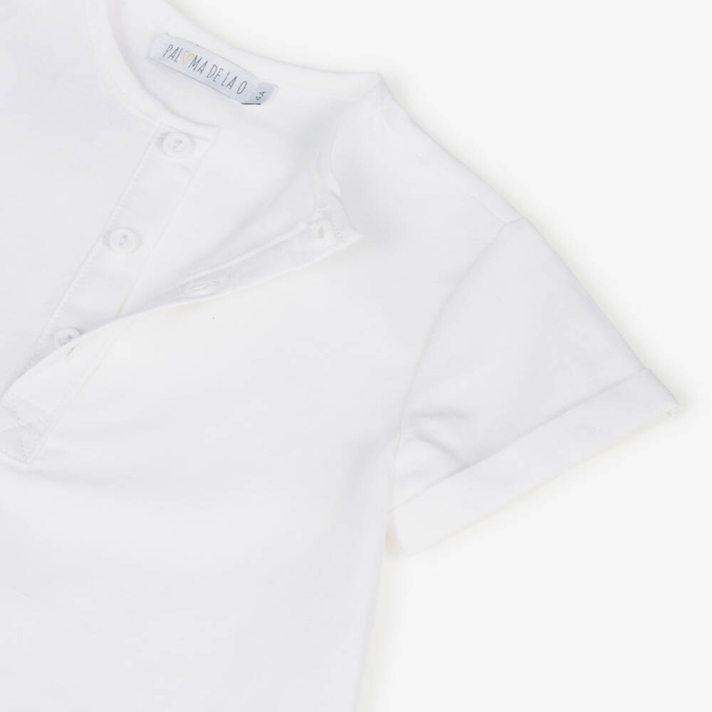 Paloma de la O-طقم كلاسيكي عاجي وأزرق للأولاد | Childrensalon Outlet