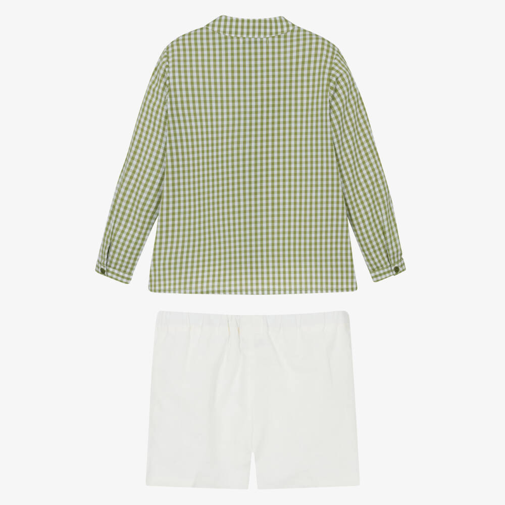 Paloma de la O-Летний комплект для мальчиков зелёный кремовый | Childrensalon Outlet