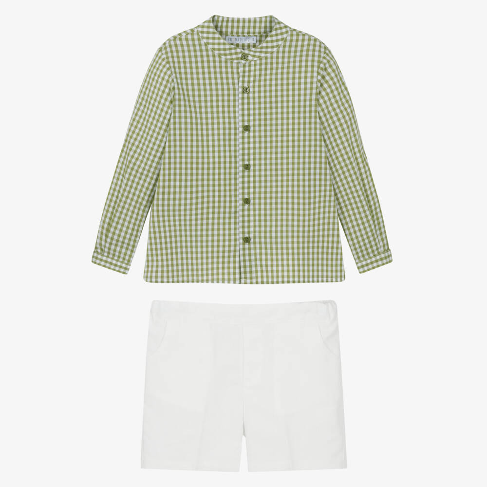 Paloma de la O-Летний комплект для мальчиков зелёный кремовый | Childrensalon Outlet