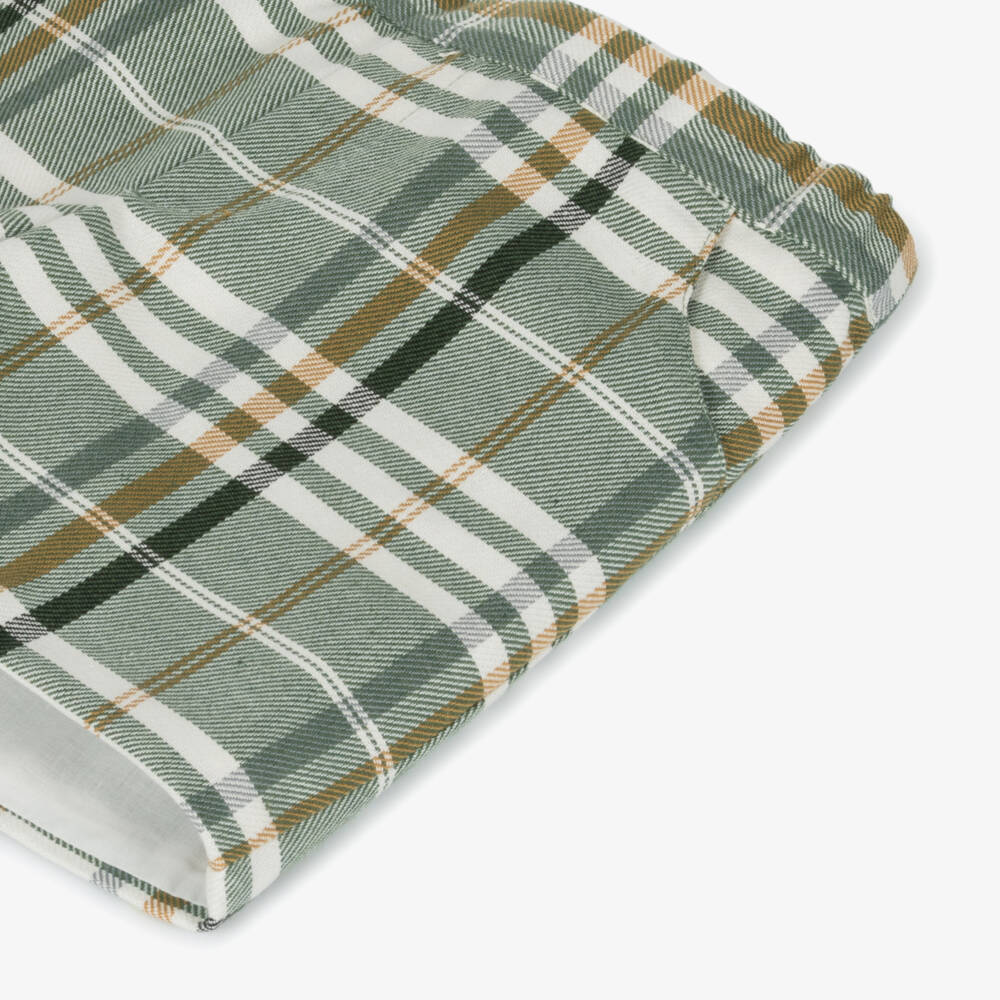 Paloma de la O-Boys Green Plaid Shorts Ensemble | Childrensalon Outlet