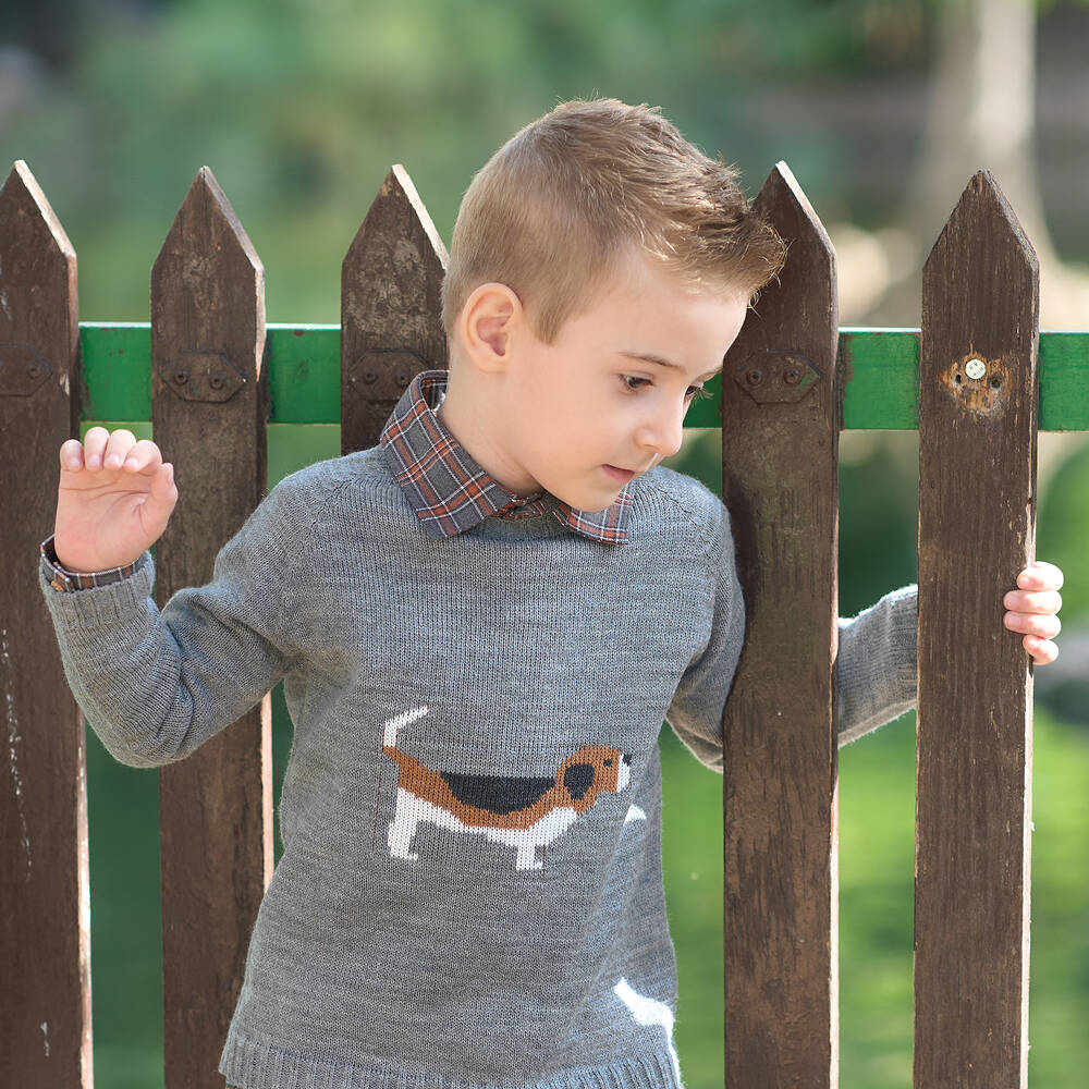 Paloma de la O-Черно-серый комплект с шортами из хлопка | Childrensalon Outlet