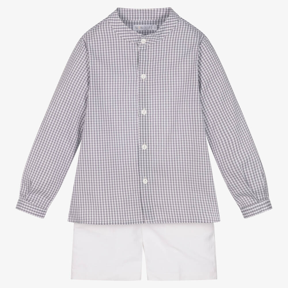Chemise hot sale grise garcon