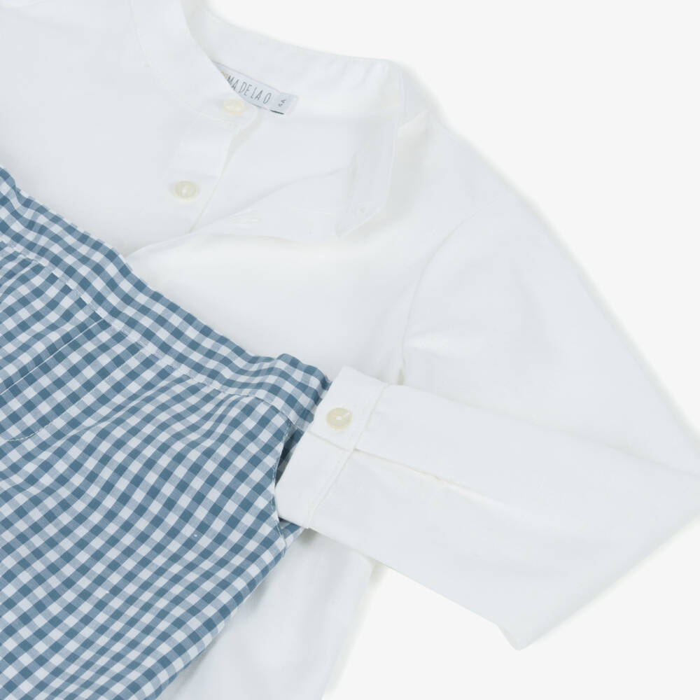 Paloma de la O-Кремовый и синий комплект шорт для мальчиков с узором | Childrensalon Outlet