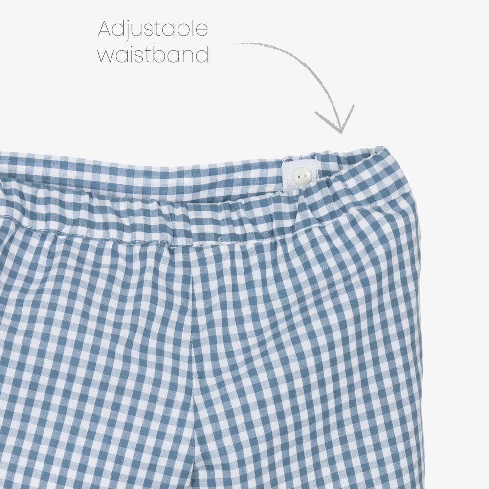 Paloma de la O-Кремовый и синий комплект шорт для мальчиков с узором | Childrensalon Outlet