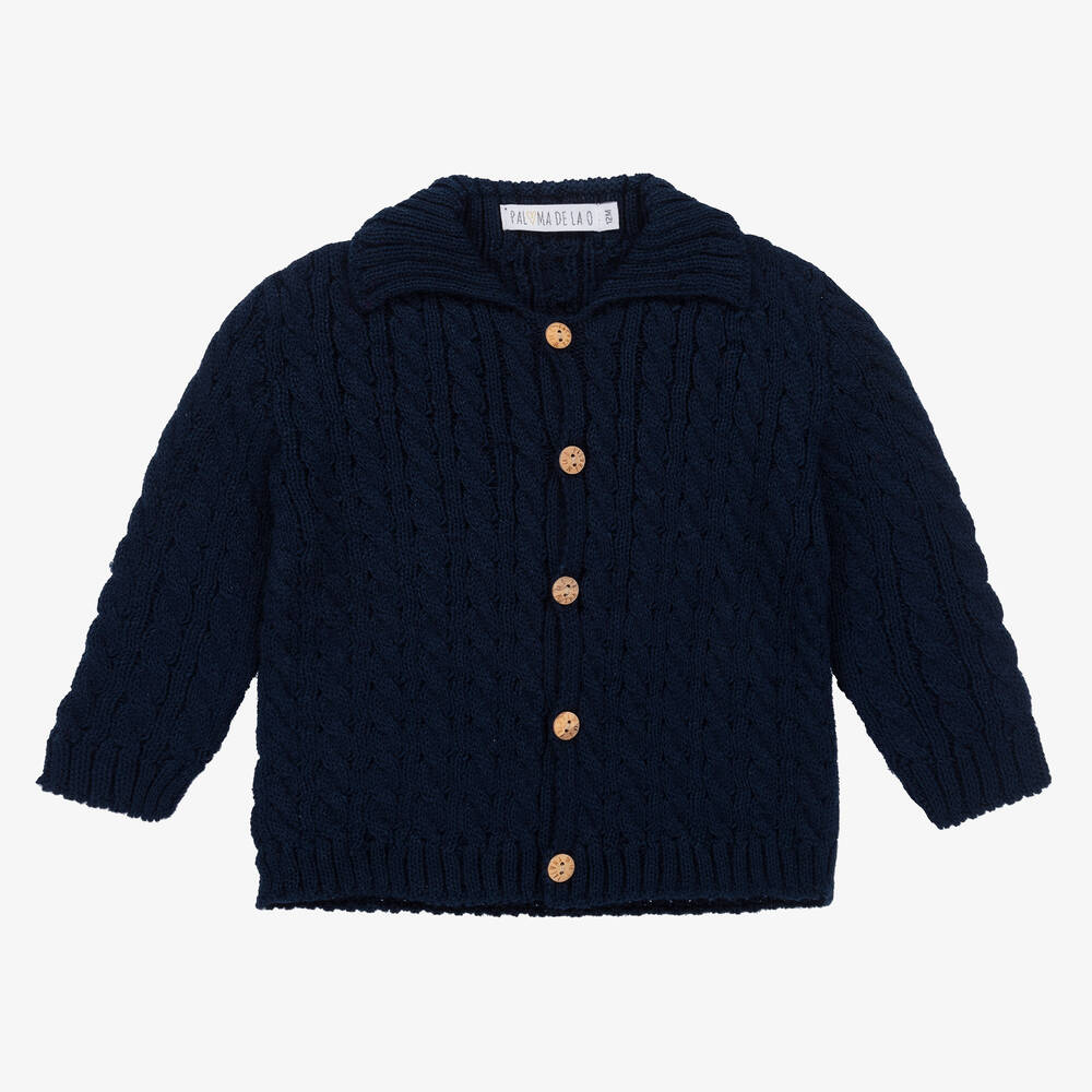 Paloma de la O - Cardigan bleu marine torsadé garçon | Childrensalon