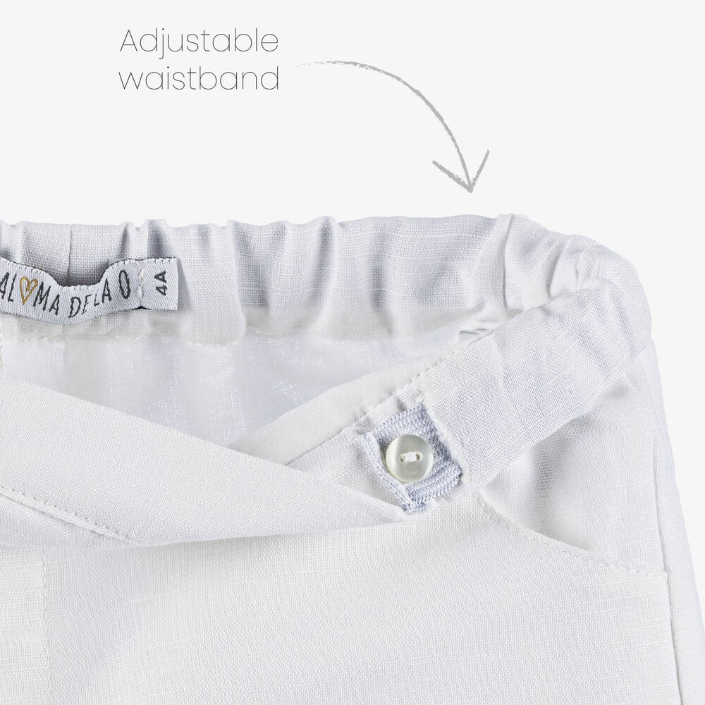 Paloma de la O-Boys Orange Check Shirt & White Shorts Set | Childrensalon Outlet