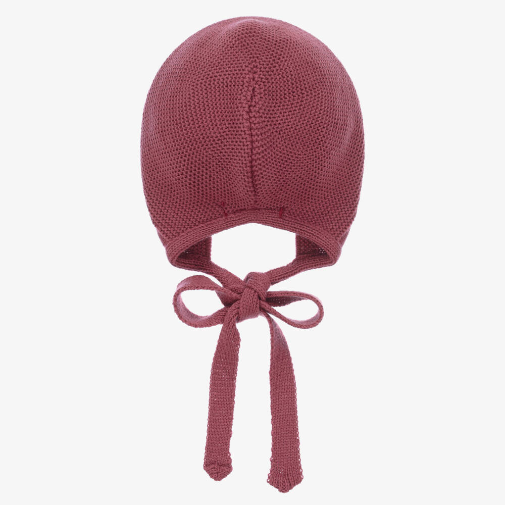 Paloma de la O-Boys Raspberry Wool Blend Bonnet | Childrensalon Outlet