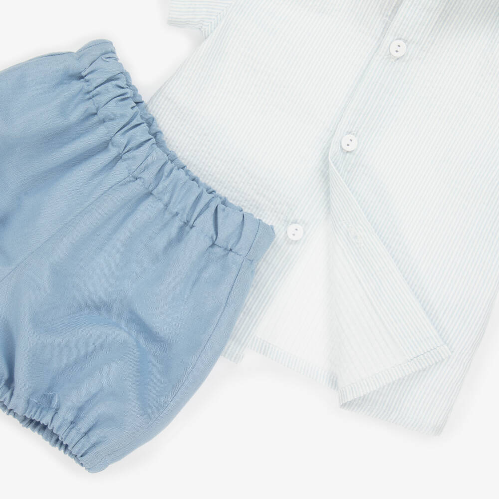 Paloma de la O-Boys Sky Stripe Shorts Ensemble | Childrensalon Outlet