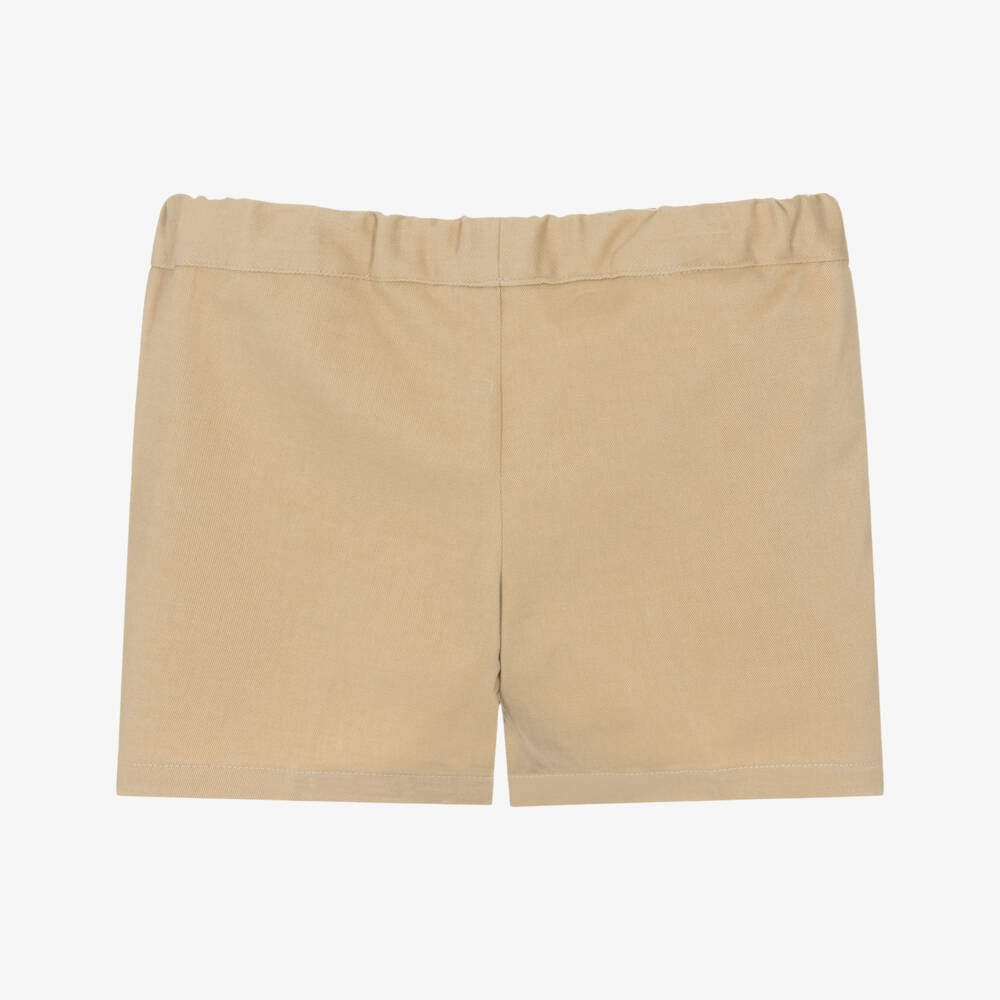 Paloma de la O-Boys Soft Beige Woven Shorts | Childrensalon Outlet