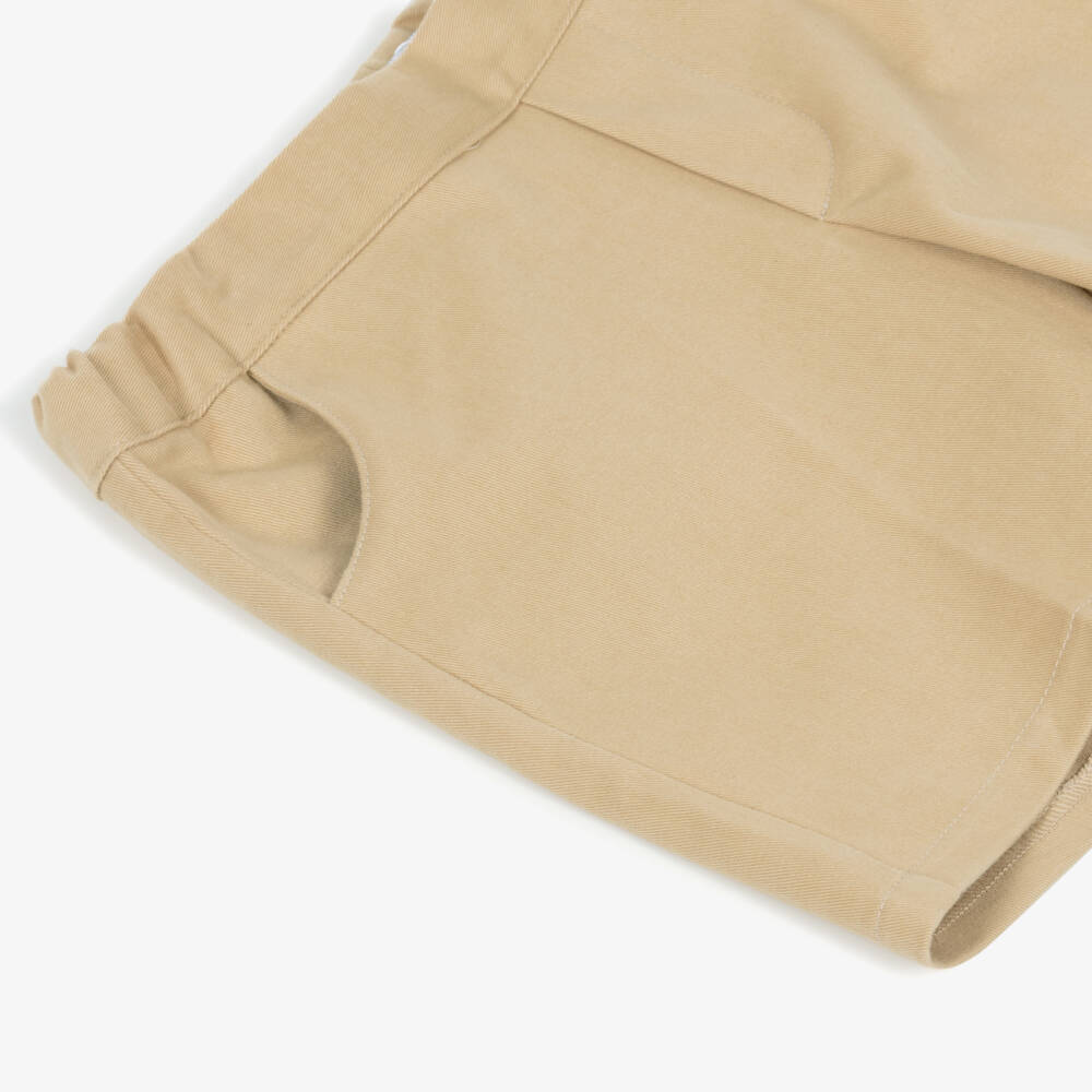 Paloma de la O-Boys Soft Beige Woven Shorts | Childrensalon Outlet