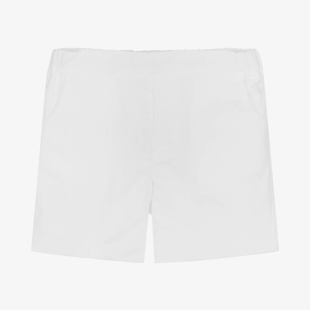 Paloma de la O - Boys White Linen & Cotton Shorts  | Childrensalon