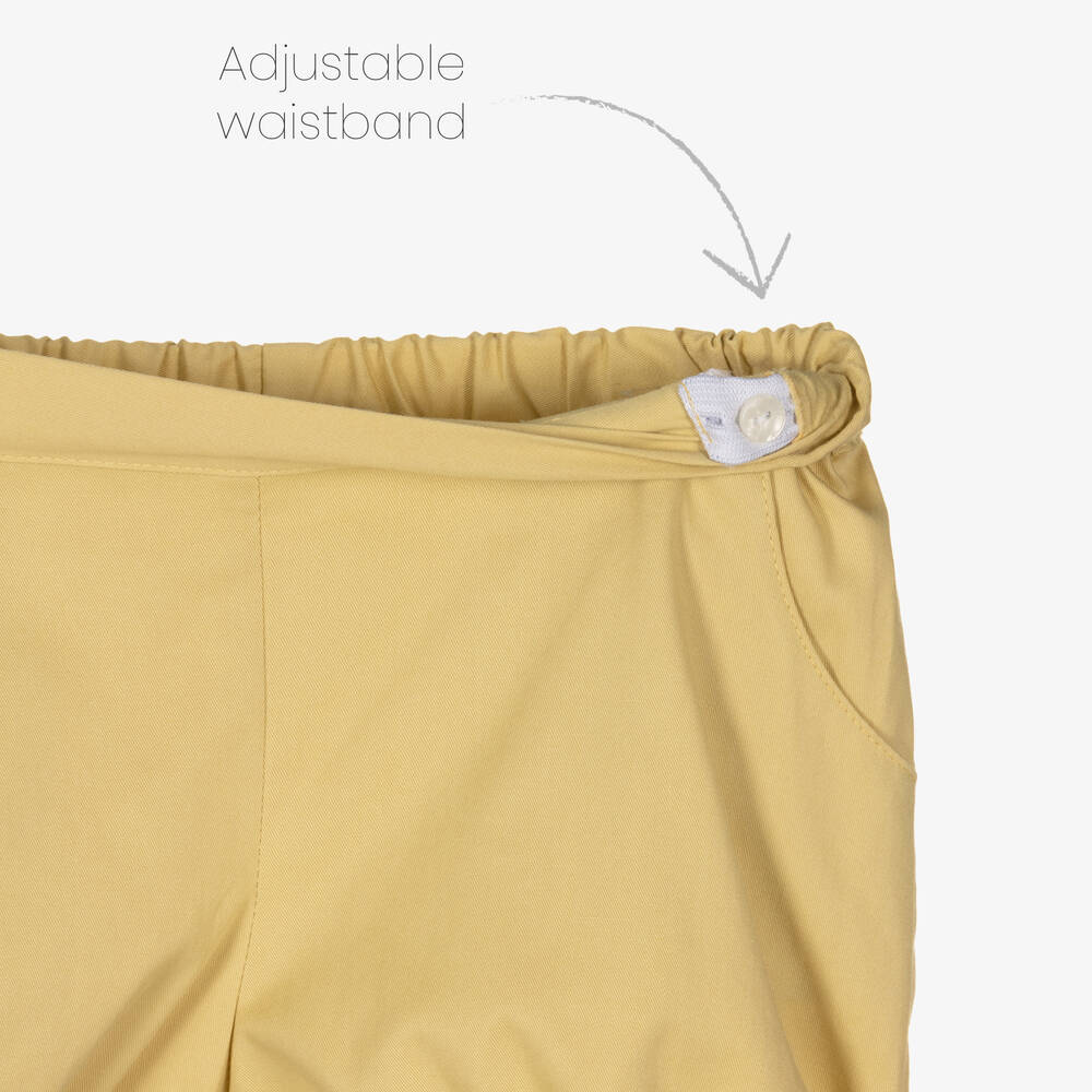 Paloma de la O-Boys Yellow Check Shorts Set | Childrensalon Outlet