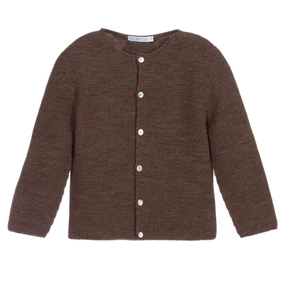 Paloma de la O-Коричневый трикотажный кардиган | Childrensalon Outlet