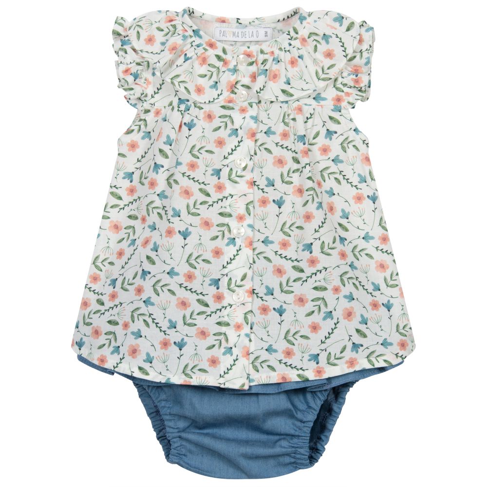 Paloma de la O - Set aus Baumwollbluse und -shorts | Childrensalon