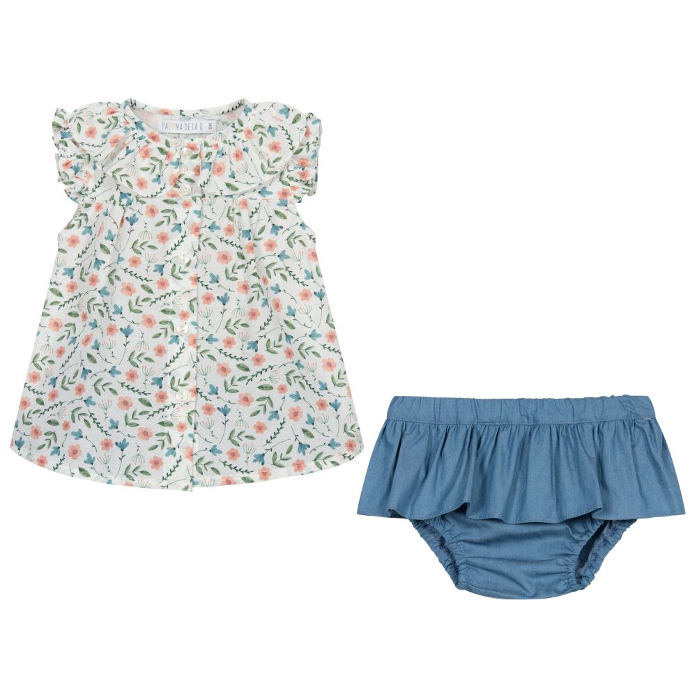 Paloma de la O-Cotton Blouse & Shorts Set | Childrensalon Outlet