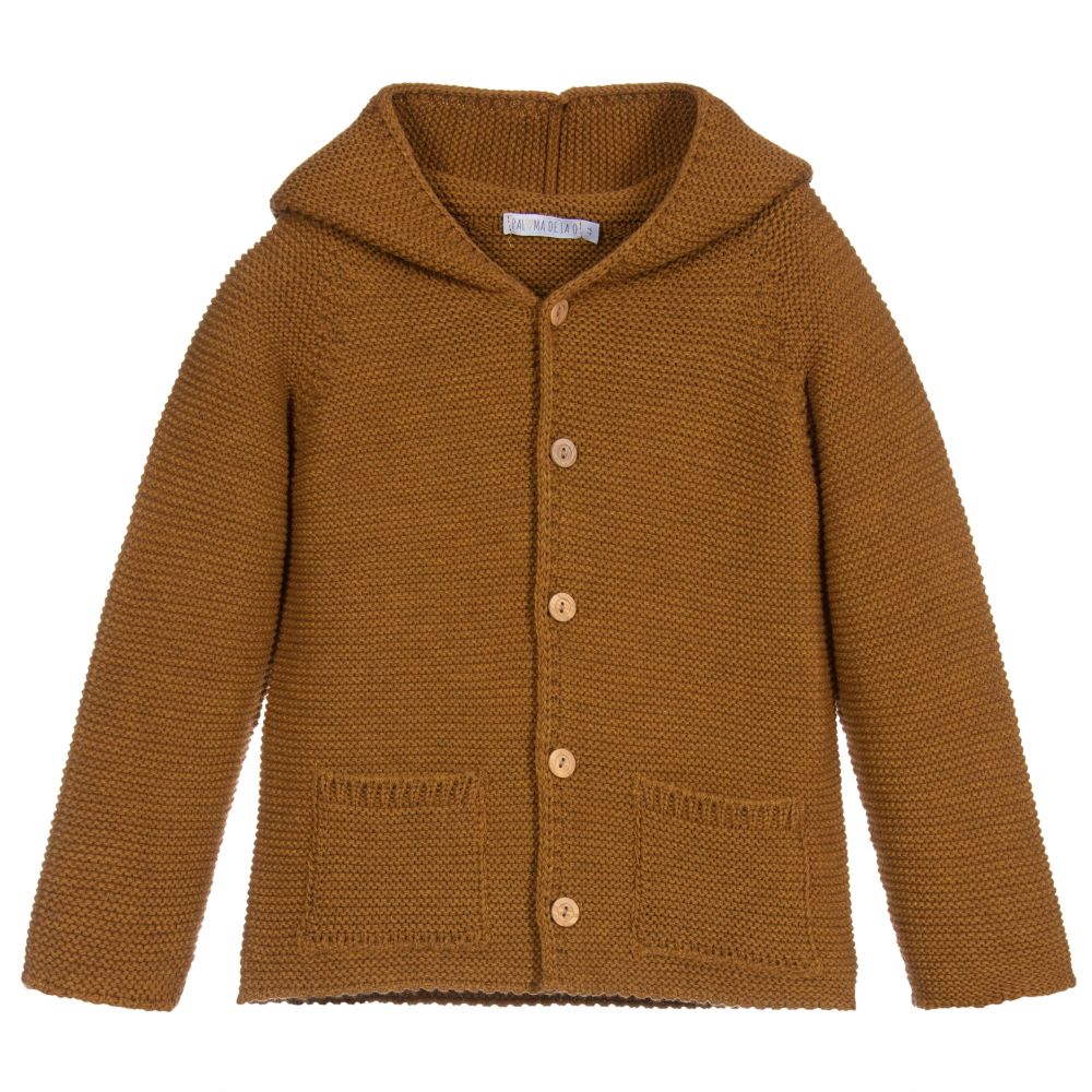 Paloma de la O - Dark Yellow Knitted Jacket | Childrensalon