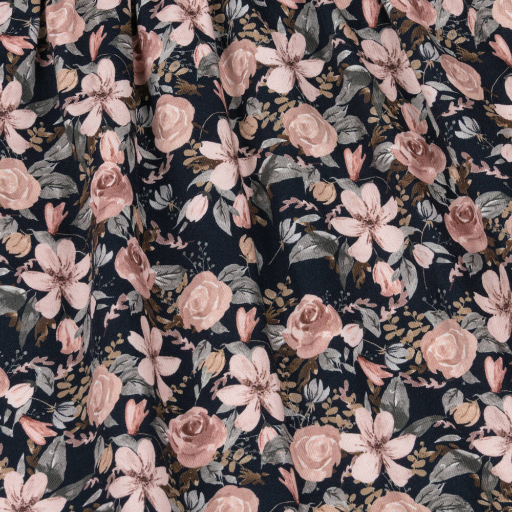 Paloma de la O-Exclusive Navy Floral Dress | Childrensalon Outlet