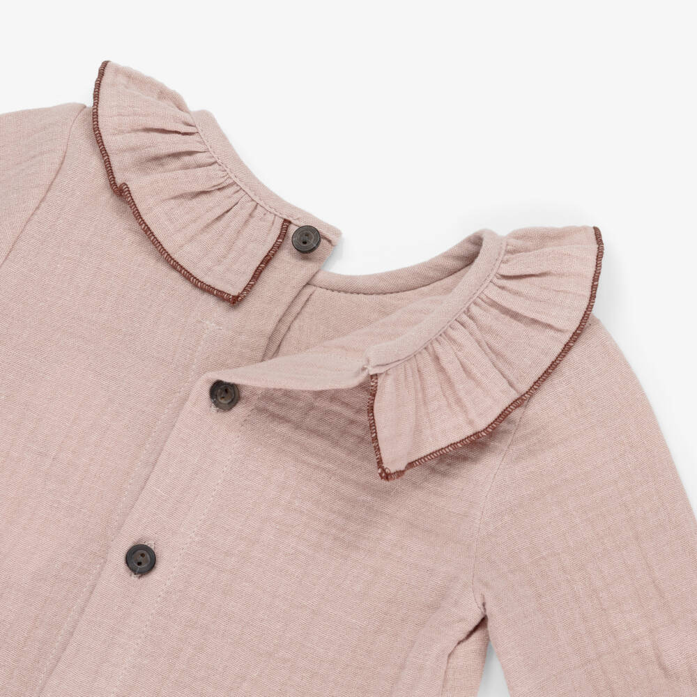 Paloma de la O-Exclusive Pink Trouser And Blouse & Cardigan Set | Childrensalon Outlet