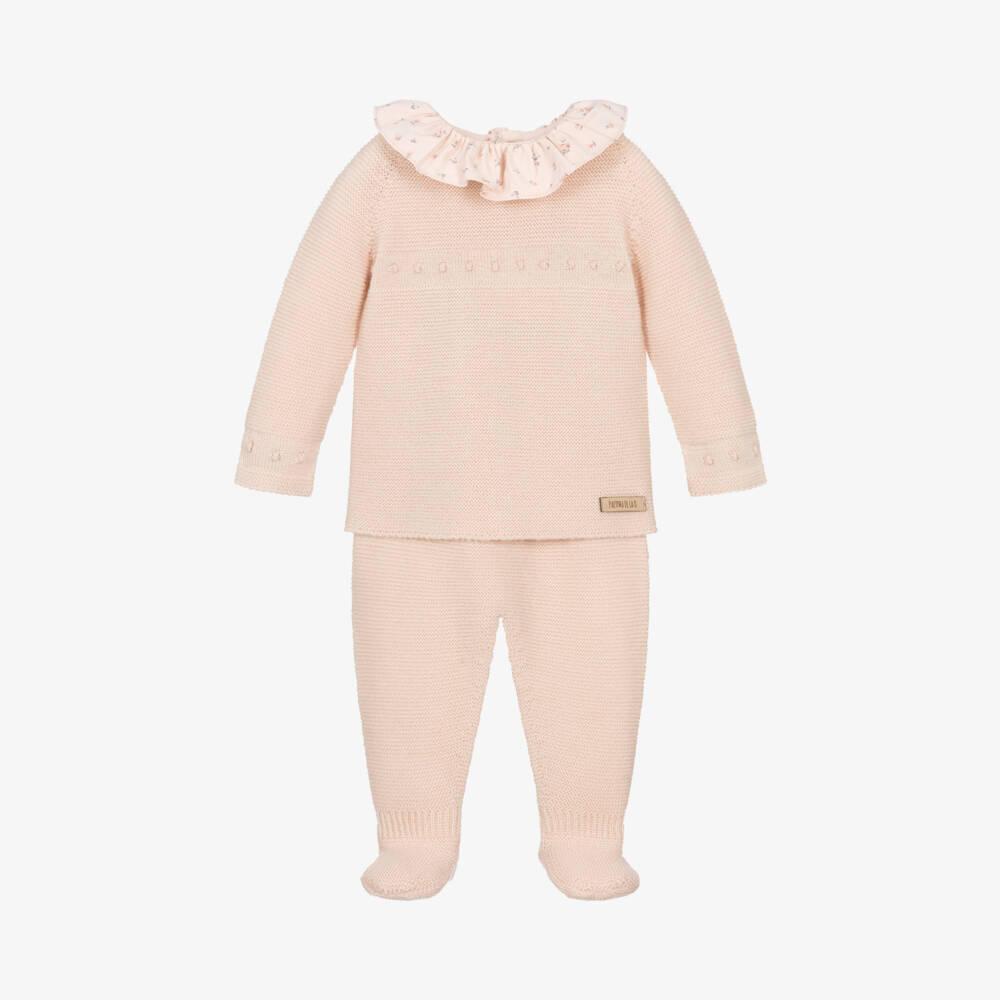 Paloma de la O-Girls Blush Merino Wool Knit Set | Childrensalon Outlet