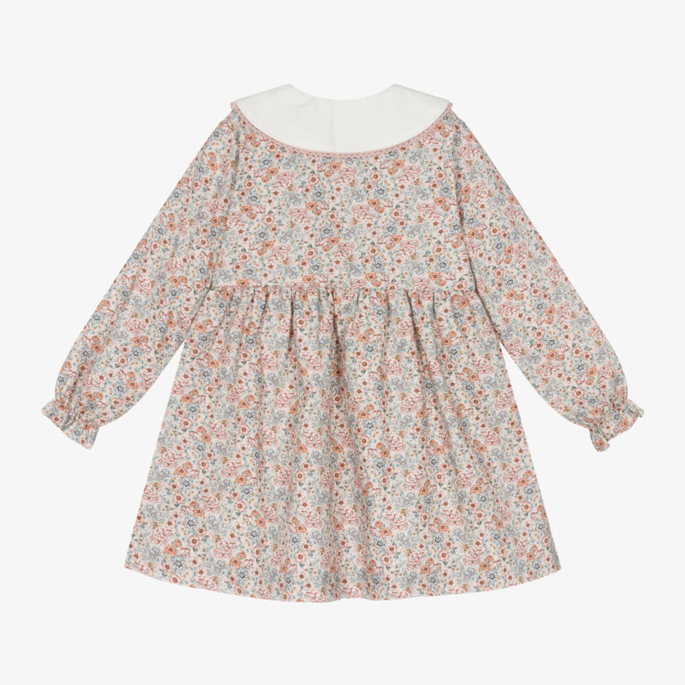 Paloma de la O-Girls Dusky Pink Floral Dress | Childrensalon Outlet