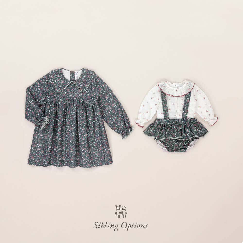 Paloma de la O-Girls Floral Blue Shorts Outfit | Childrensalon Outlet