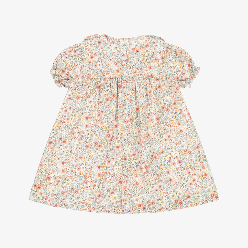 Paloma de la O-Girls Floral Dress in Pink & Green | Childrensalon Outlet