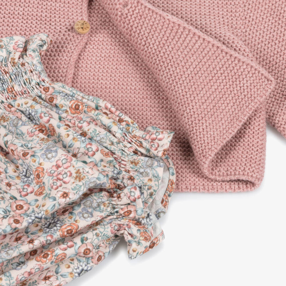 Paloma de la O-Girls Floral Pink Shorts Ensemble | Childrensalon Outlet