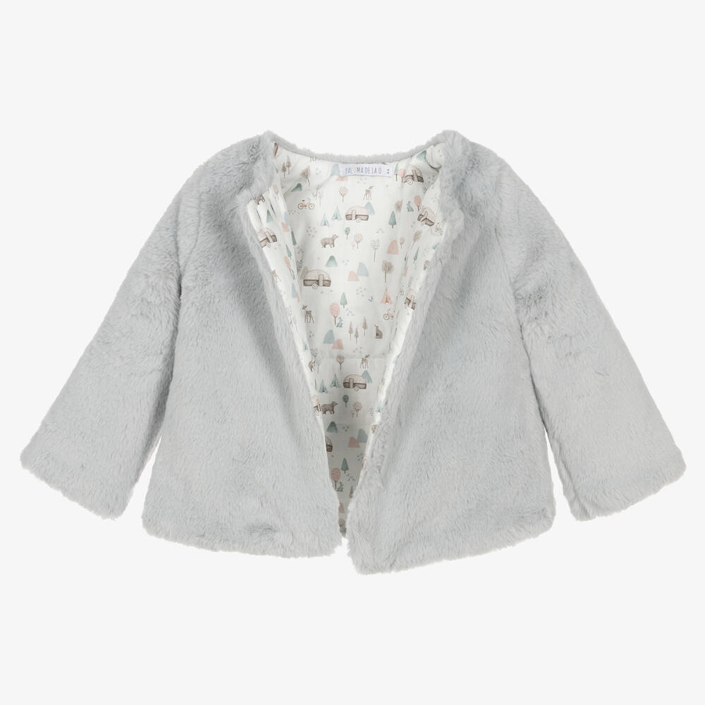 Paloma de la O-Серая куртка из искусственного меха | Childrensalon Outlet