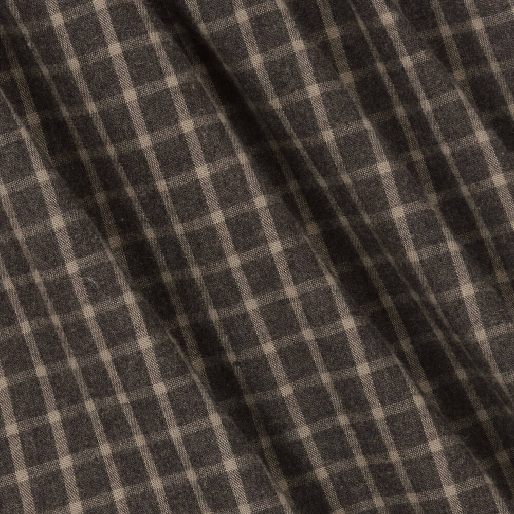 Paloma de la O-فستان بينافور قطن كاروهات لون رمادي وأحمر | Childrensalon Outlet