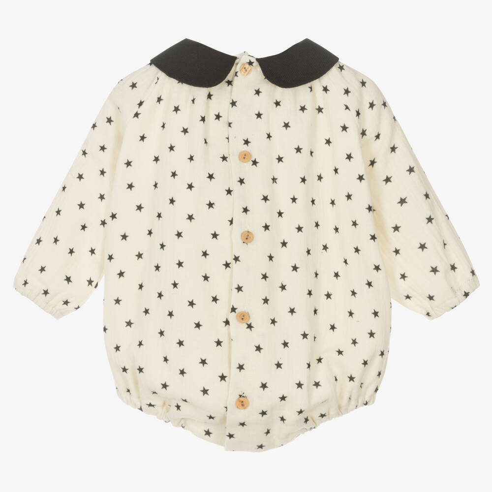 Paloma de la O-Кремовый хлопковый песочник со звездами | Childrensalon Outlet