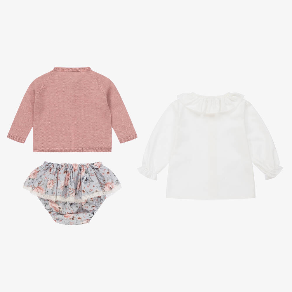 Paloma de la O-Girls Pink & Blue Shorts Set | Childrensalon Outlet