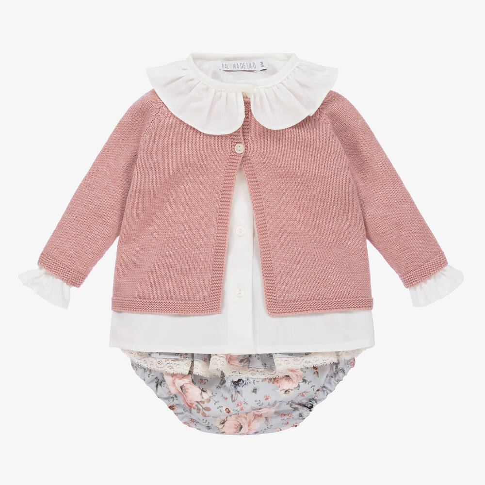 Paloma de la O - Shorts-Set in Rosa und Blau (M) | Childrensalon