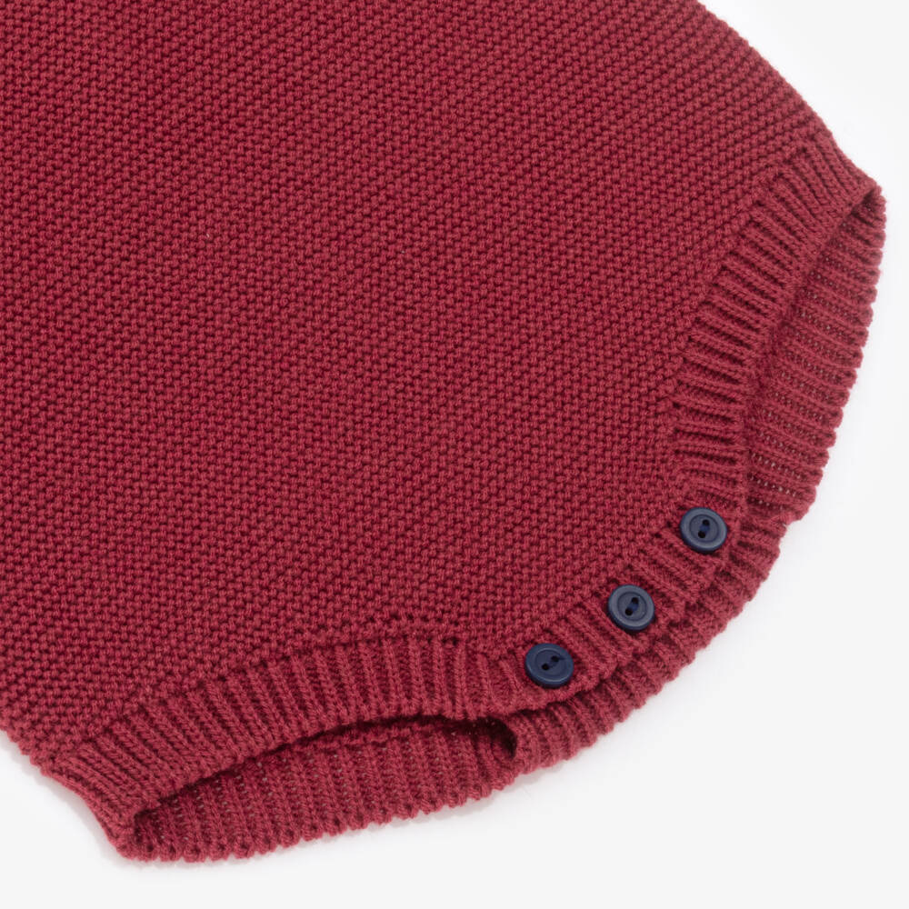 Paloma de la O-Girls Raspberry Knit Romper | Childrensalon Outlet