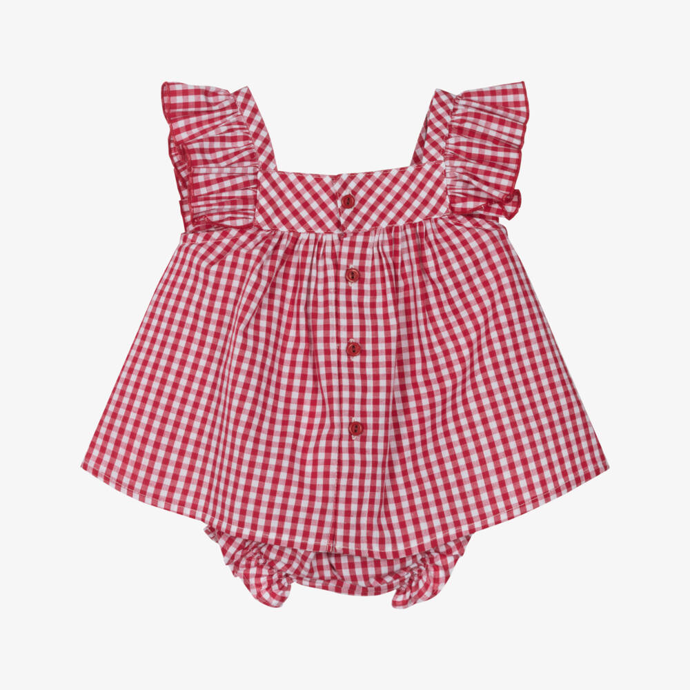 Paloma de la O-Girls' Scarlet Gingham Ladybird Dress | Childrensalon Outlet