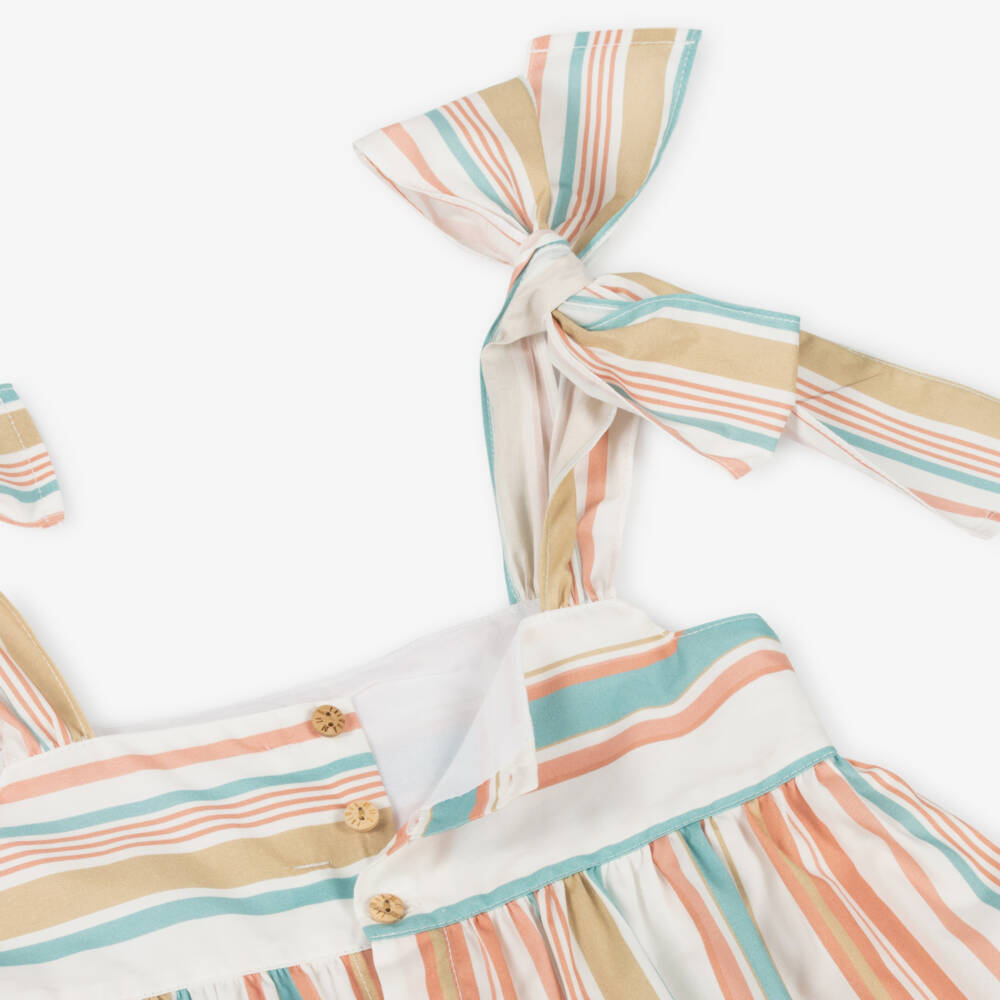 Paloma de la O-Яркий розовый полосатый ансамбль для девочек | Childrensalon Outlet