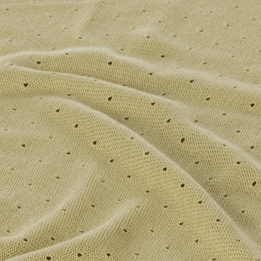 Paloma de la O-Green Knitted Blanket (94cm) | Childrensalon Outlet