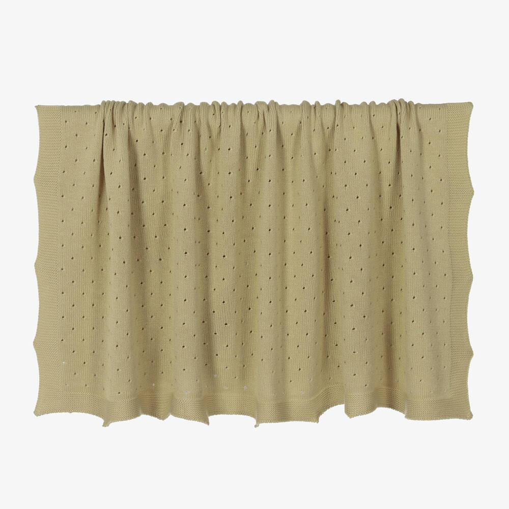 Paloma de la O - Green Knitted Blanket (94cm) | Childrensalon