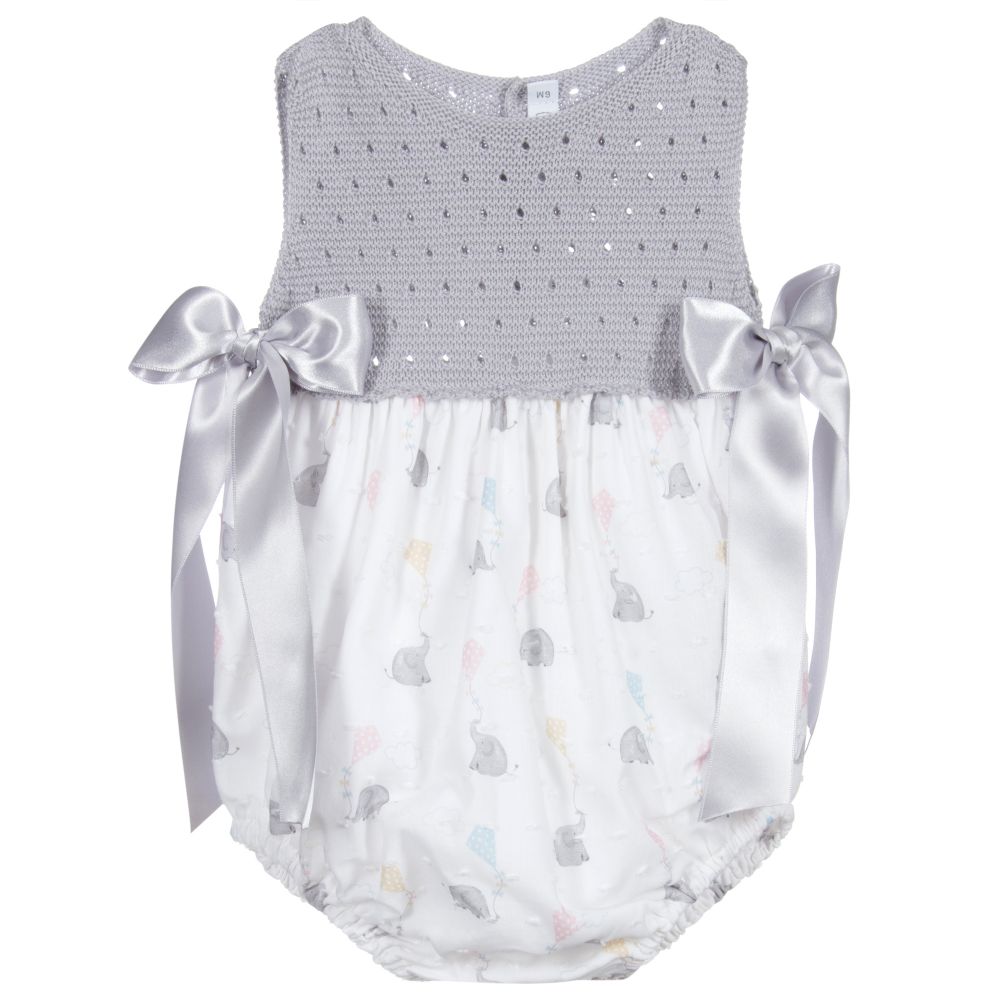 Paloma de la O-Grey Elephant Baby Shortie  | Childrensalon Outlet