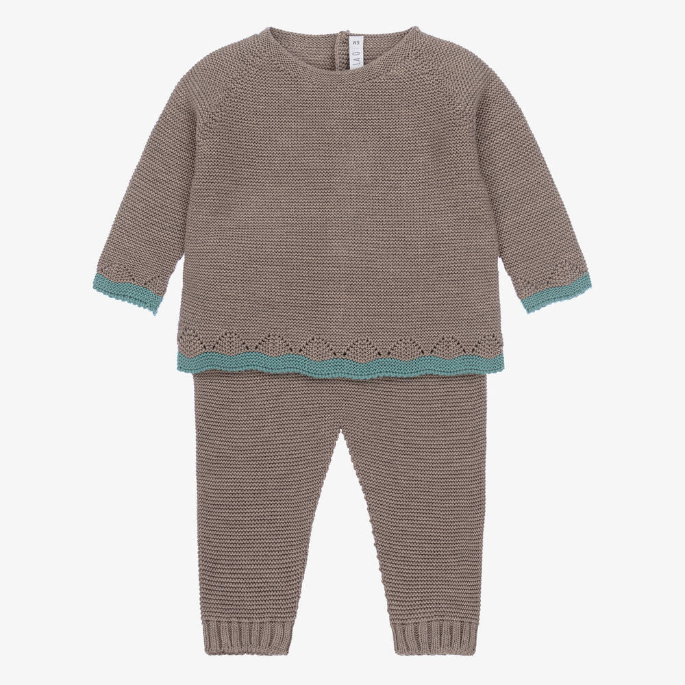 Paloma de la O - Ensemble pantalon gris en maille | Childrensalon